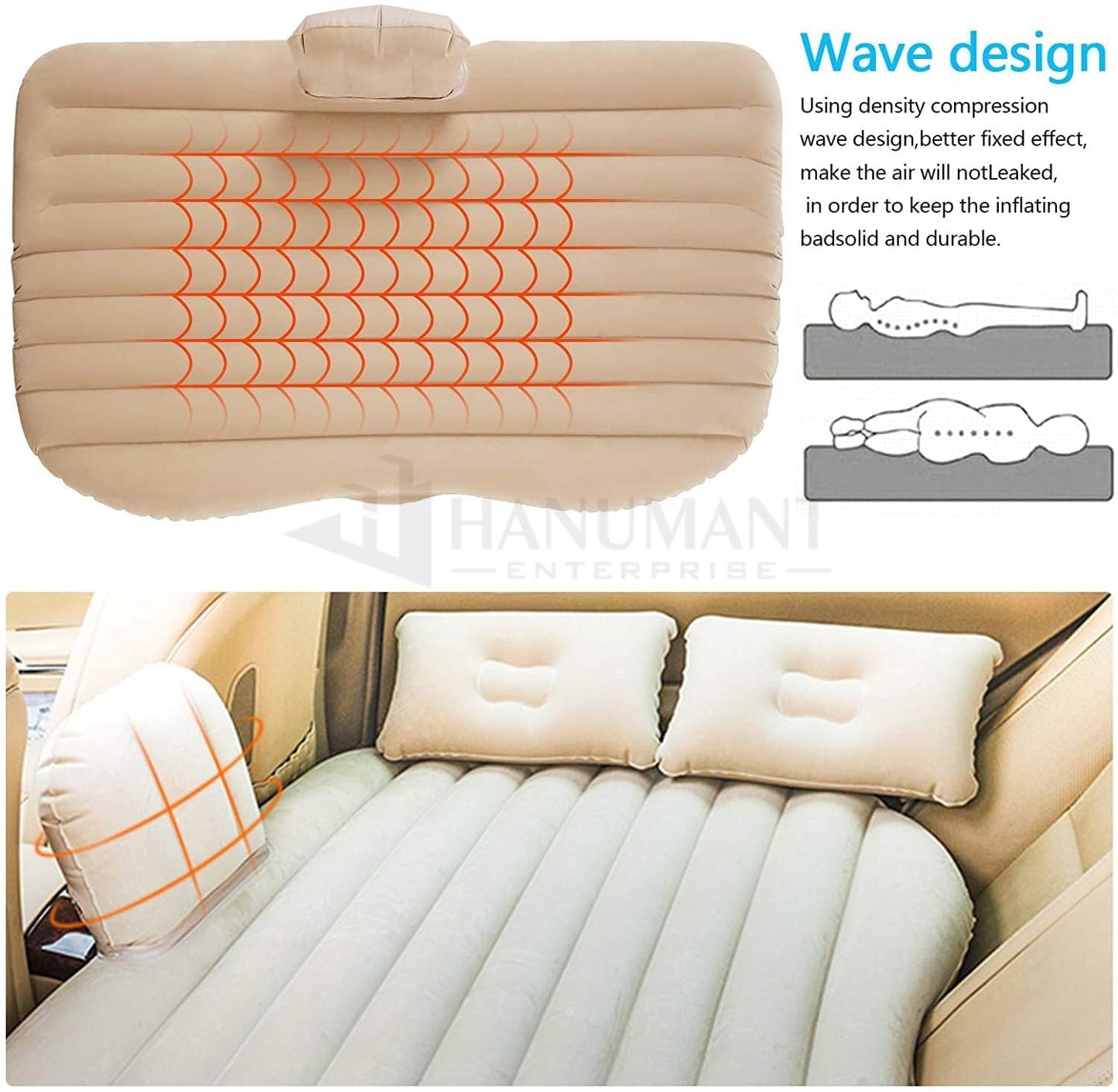 Premium Car Inflatable Bed with Pump