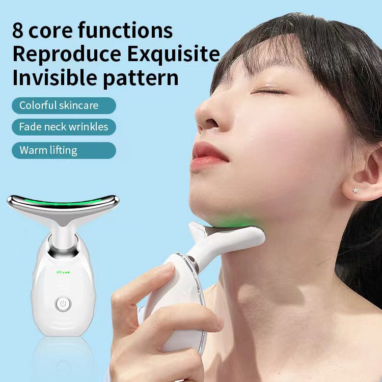 New type of neck wrinkle removal, neck lifting, neck beauty instrument, home care, face reduction, nasolabial fold introduction massager