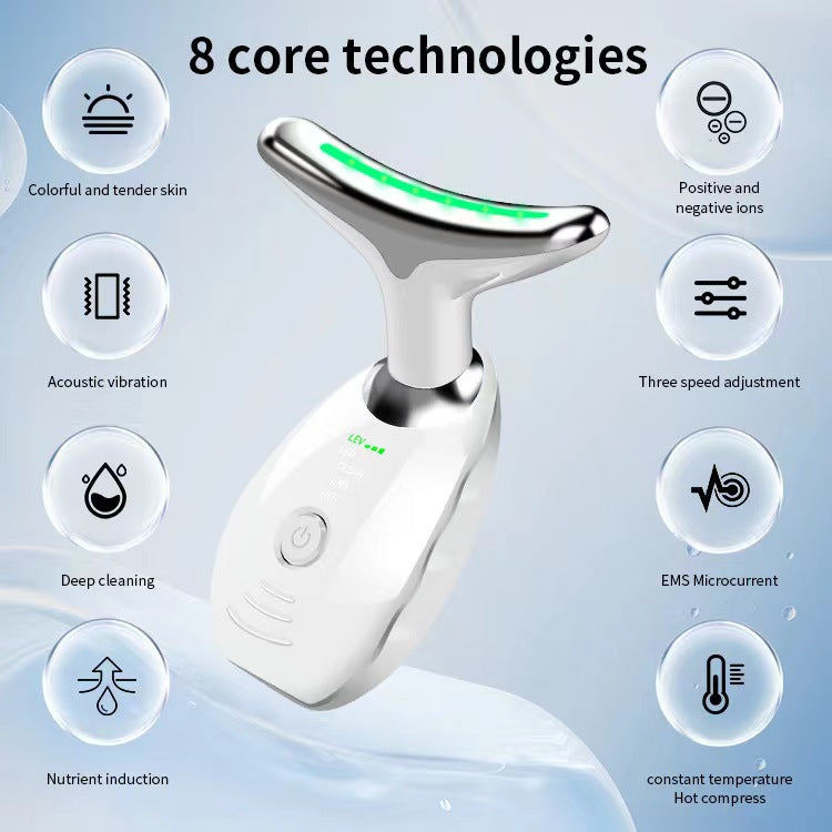 New type of neck wrinkle removal, neck lifting, neck beauty instrument, home care, face reduction, nasolabial fold introduction massager