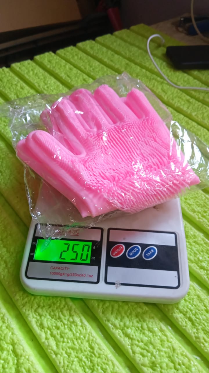 Dishwashing Silicon Gloves with Scrubber