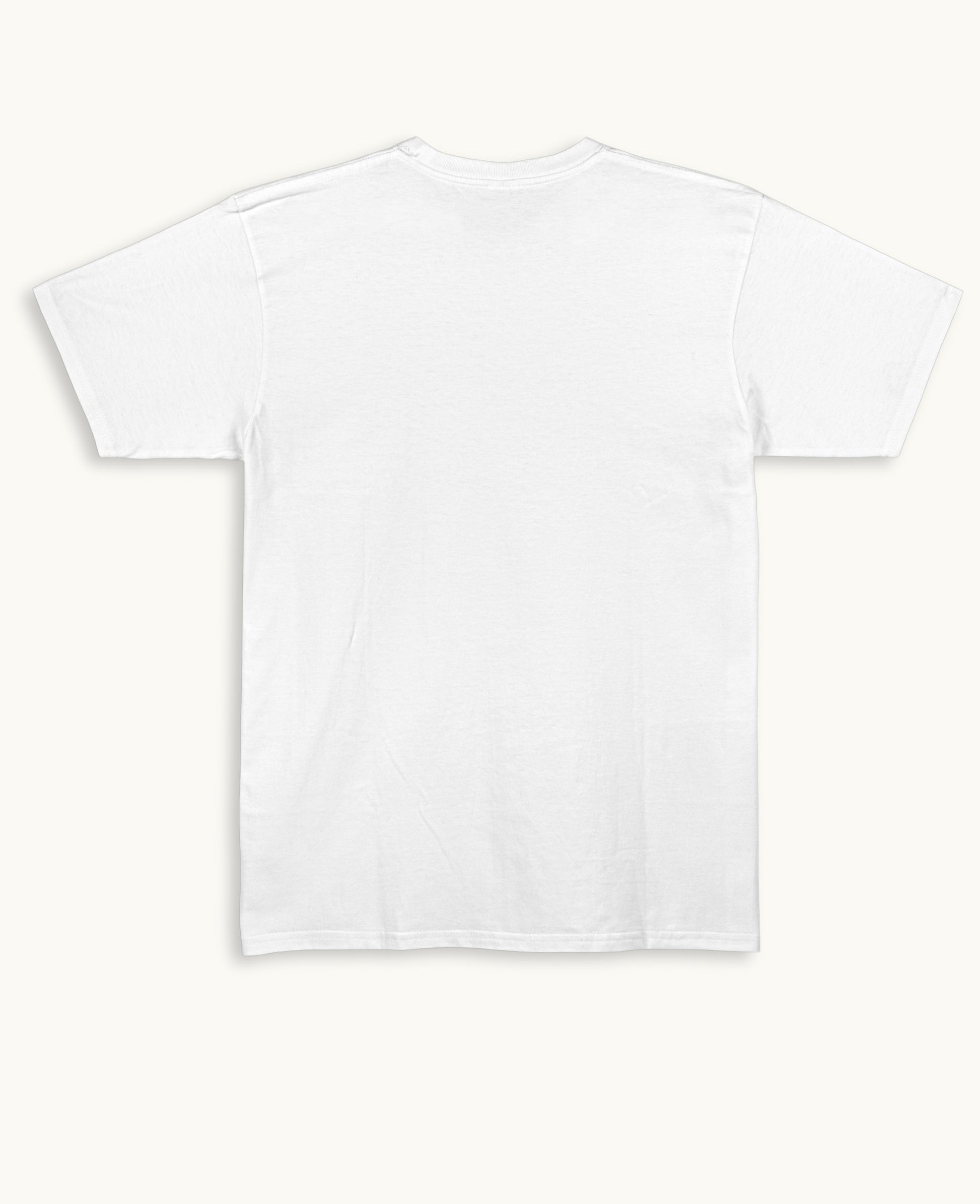 White Regular Fit T-shirt Back Design