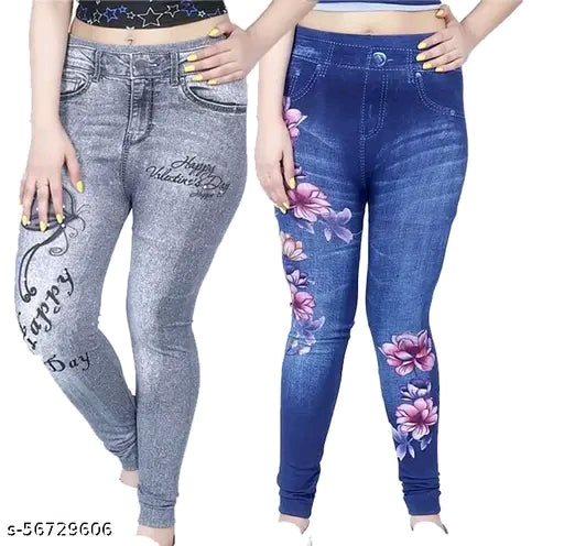 Girls Cotton Blend jeans & jegging (2 piece)